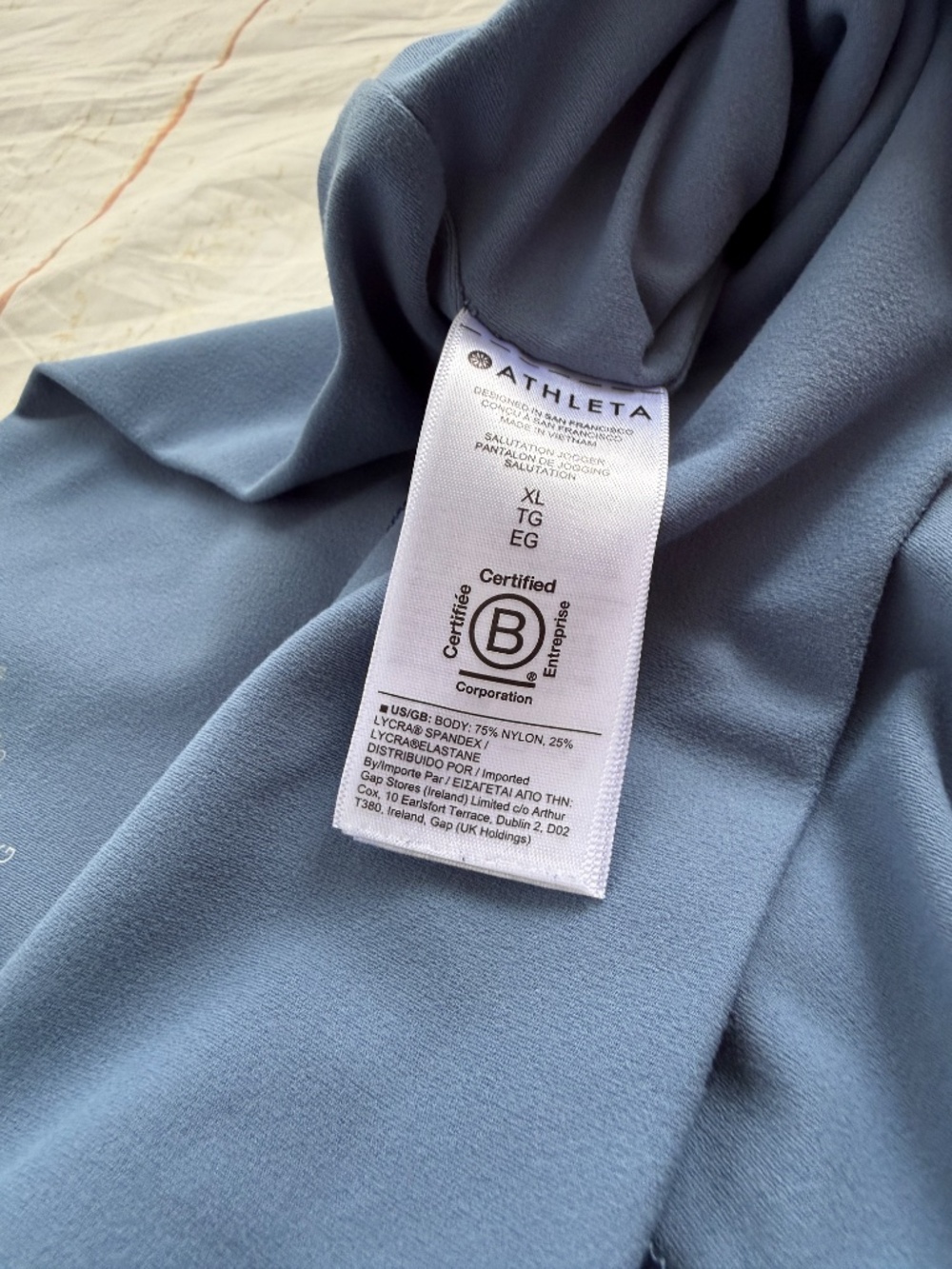 Athleta Salutation High Rise Joggers | XL | Blue | Athleisure Lounge Travel Pant - Picture 6 of 9